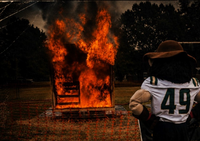 norm watching fire burn