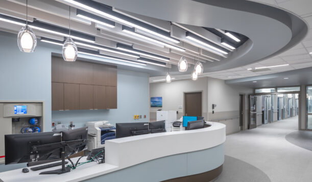 AH Pineville P3_20 - Nurse Station A brand new and modern nursing station featuring contemporary organic designs.