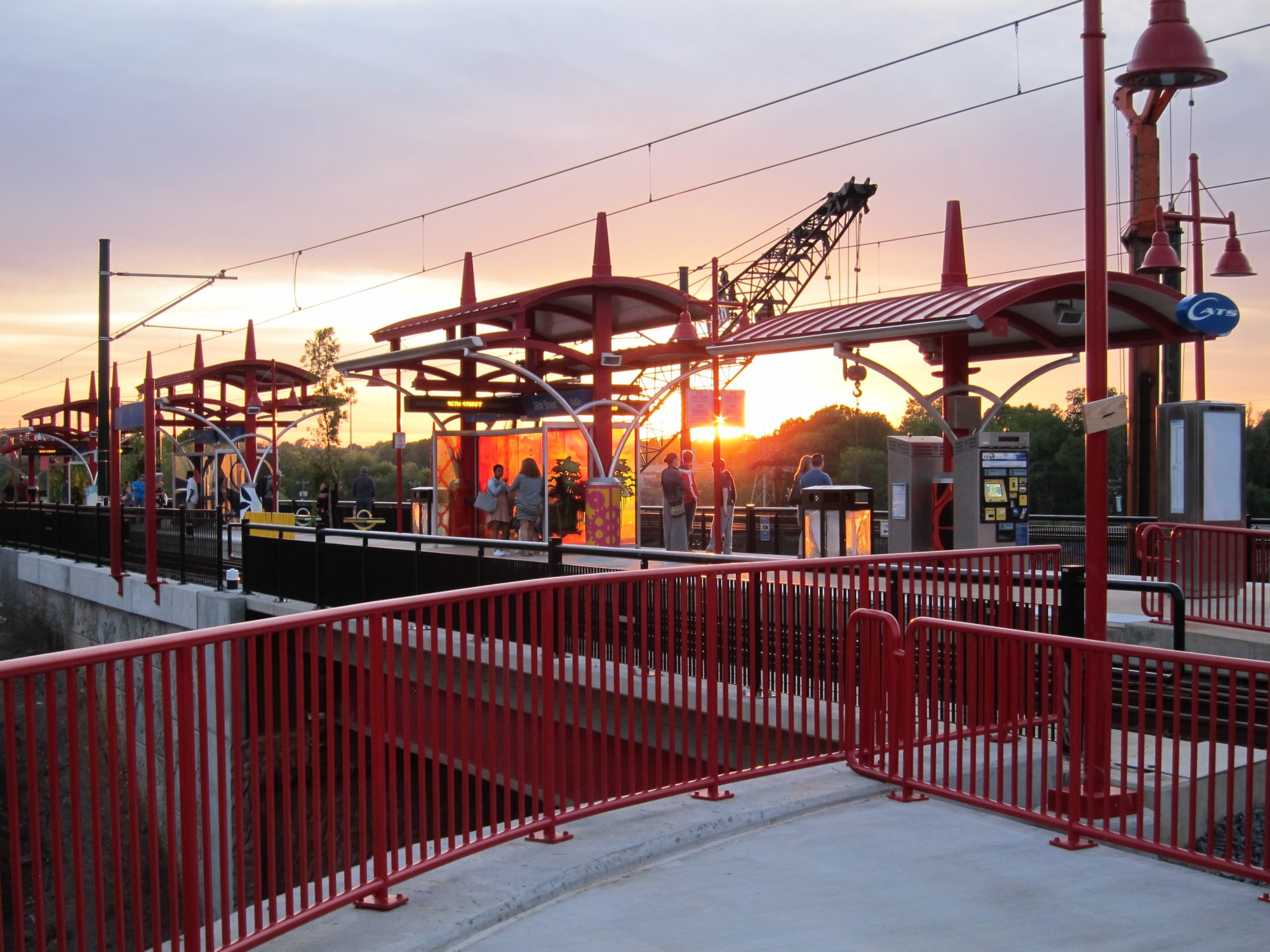 Lightrail at sunset