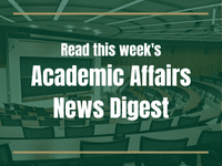Academic Affairs Weekly Newsletter graphics