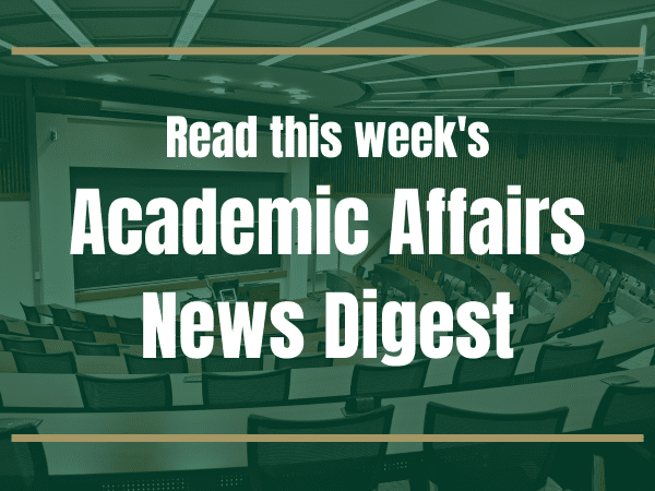 Academic Affairs Weekly News Digest graphic