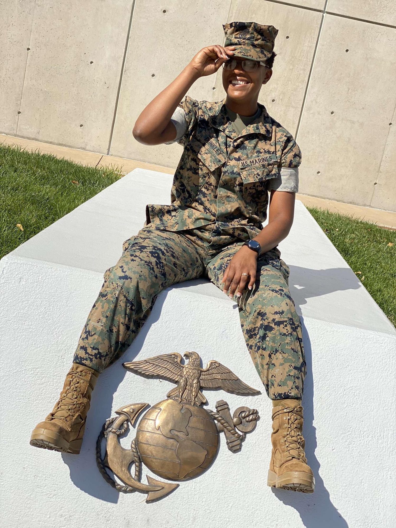 Delicia Ofikulu in Marine Corps uniform