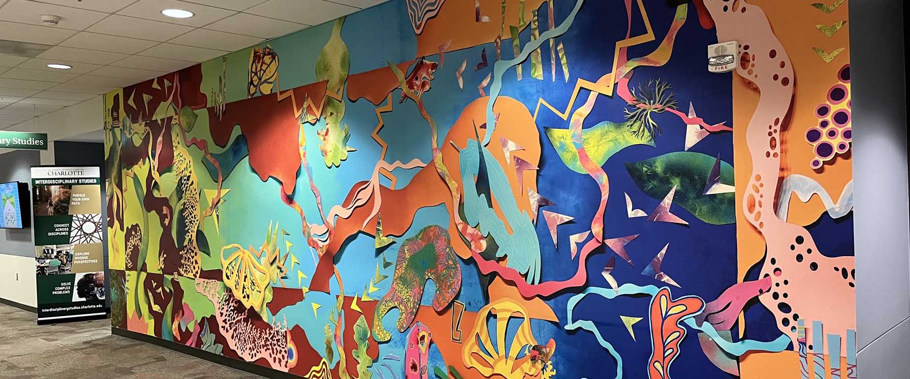 Art students complete new mural for Fretwell Building – Inside UNC ...