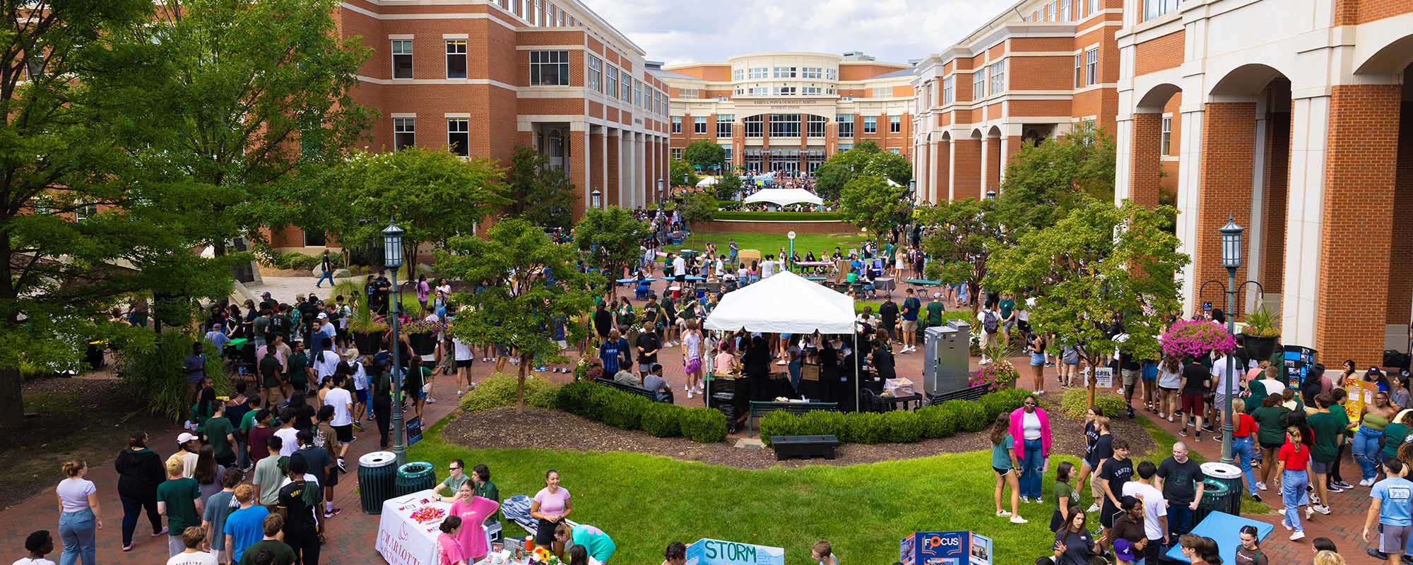 Students on campus near the start of fall 2024 semester