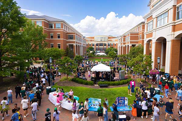 Students on campus near the start of fall 2024 semester.