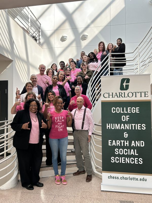 College of Humanities & Earth and Social Sciences hosted a "pink Out" for Breast Cancer Awareness Month