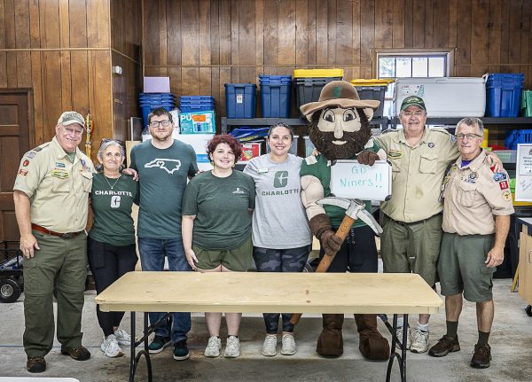 Scouts donate to Jamil Niner Student Pantry