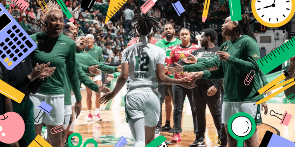 Women's basketball school supply drive