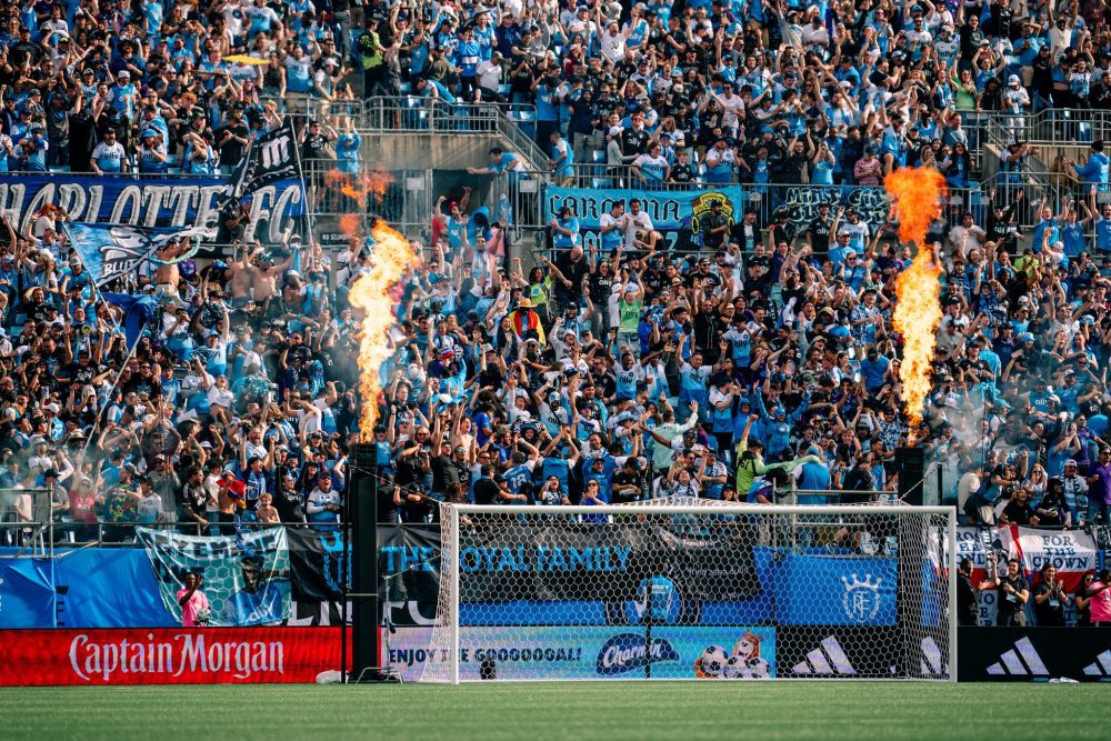The crowd at a Charlotte FC home game