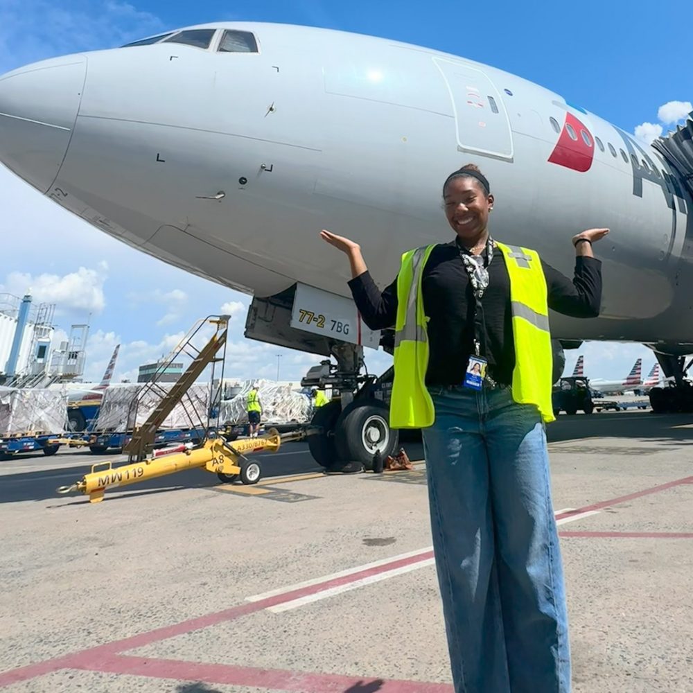 Myla Marve interning at the Charlotte Douglas International Airport