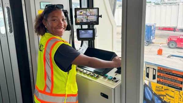 Myla Marve interning at the Charlotte Douglas International Airport