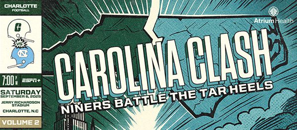 Charlotte vs Tar Heels Graphic
