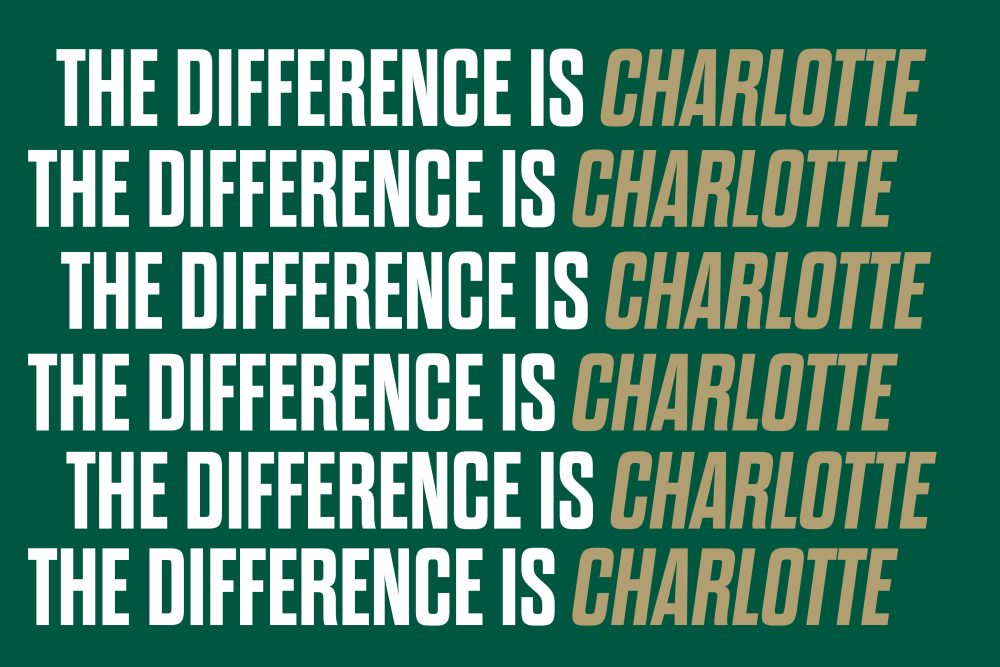 The Difference is Charlotte graphic