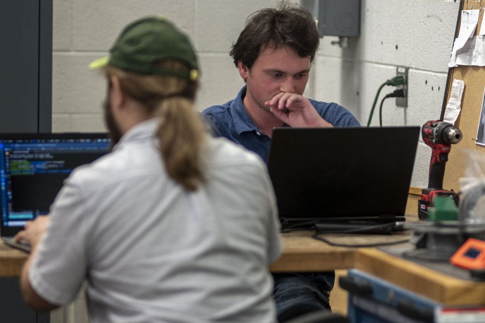 Hunter Boik stares at computer