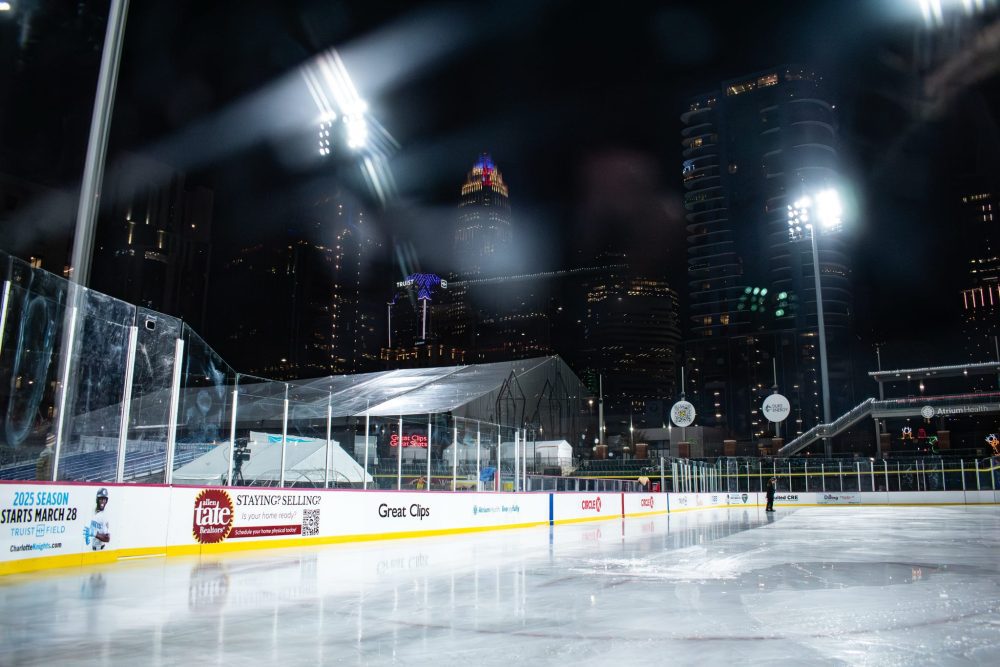 Outdoor ice rink at Truist Park