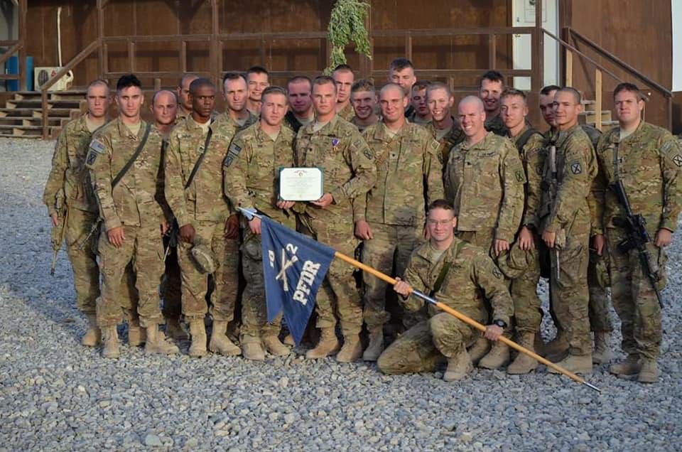 Steve Moore with platoon