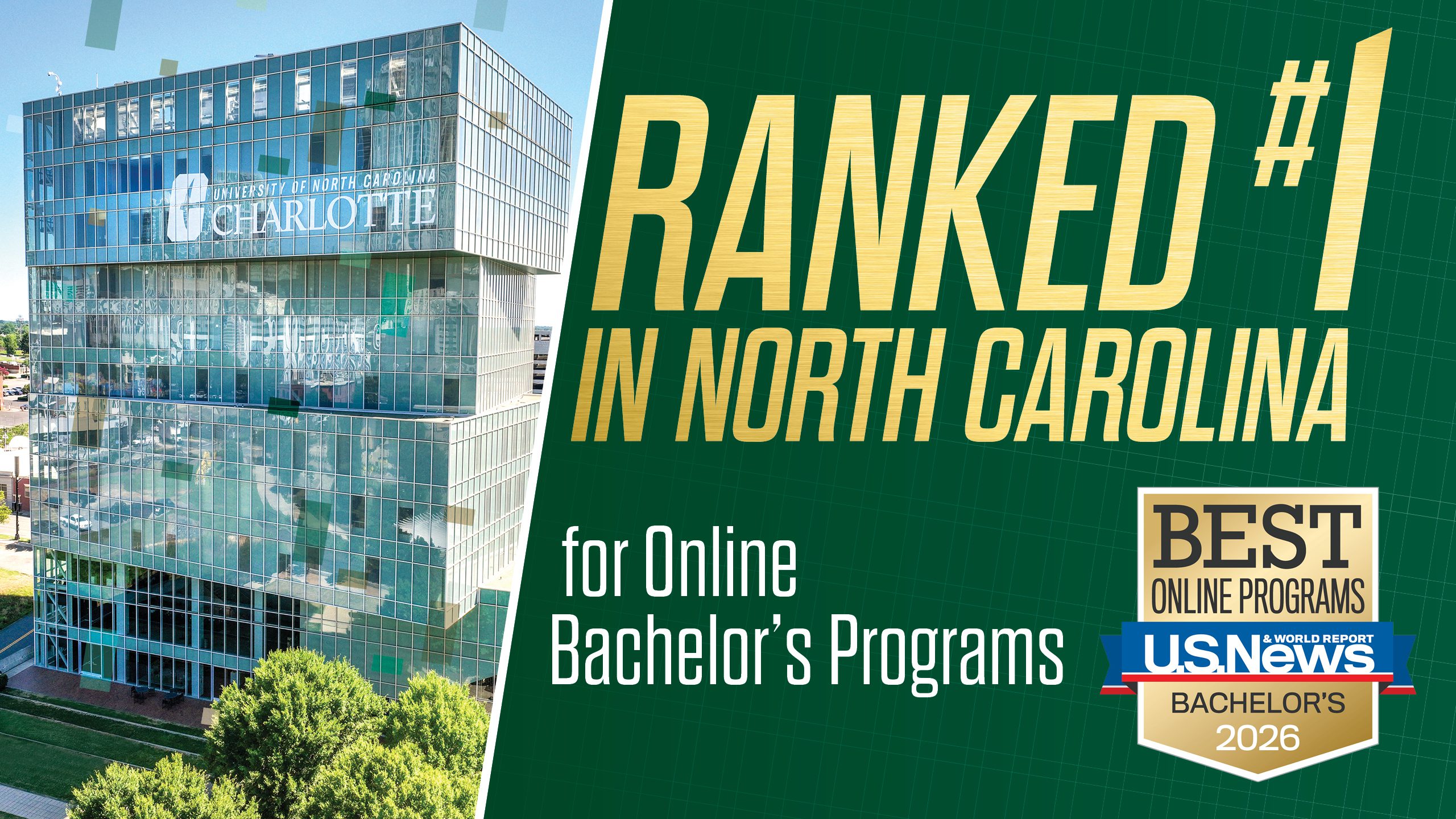 Online bachelor's programs ranked number 1 in North Carolina