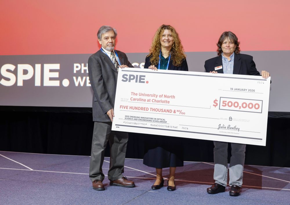 UNC Charlotte receives a $500,000 gift from SPIE