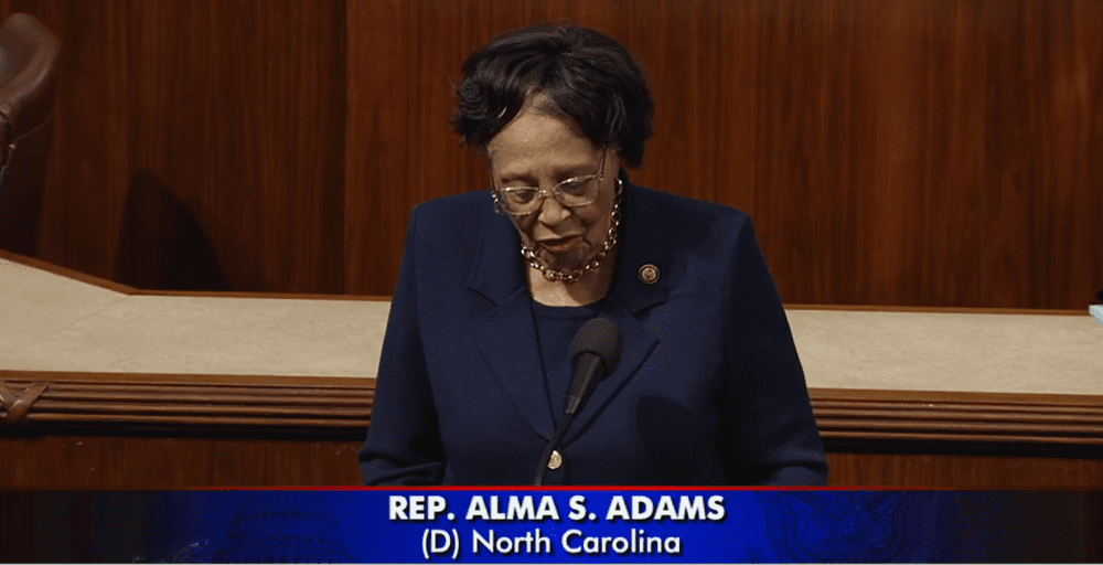 Rep. Alma S. Adams speaks before congress about UNC Charlotte