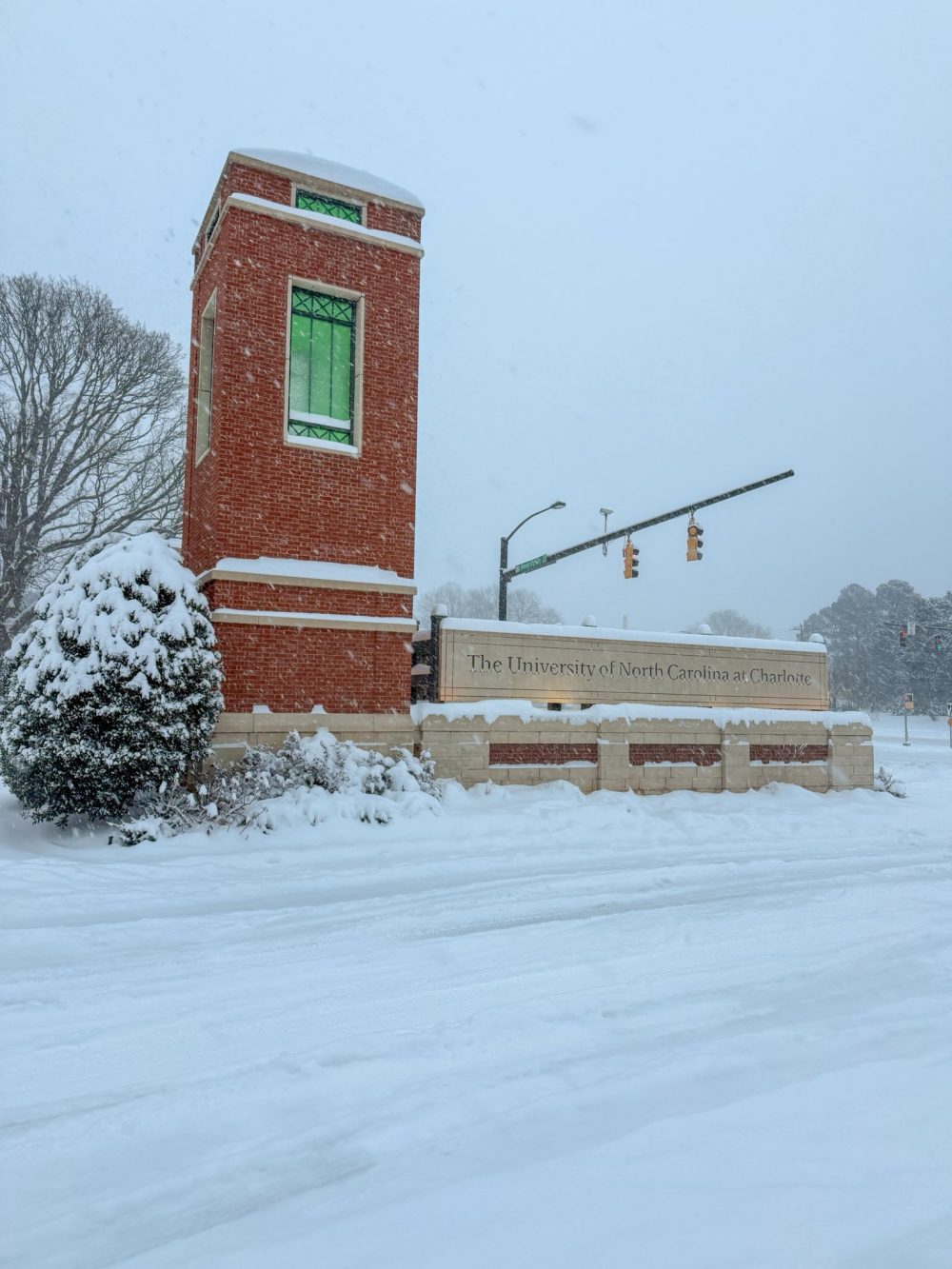 Entrance in the snow