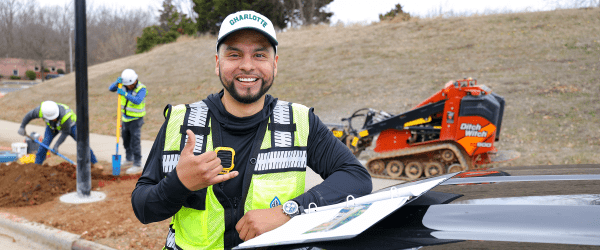 Miguel Avila '18 at worksite