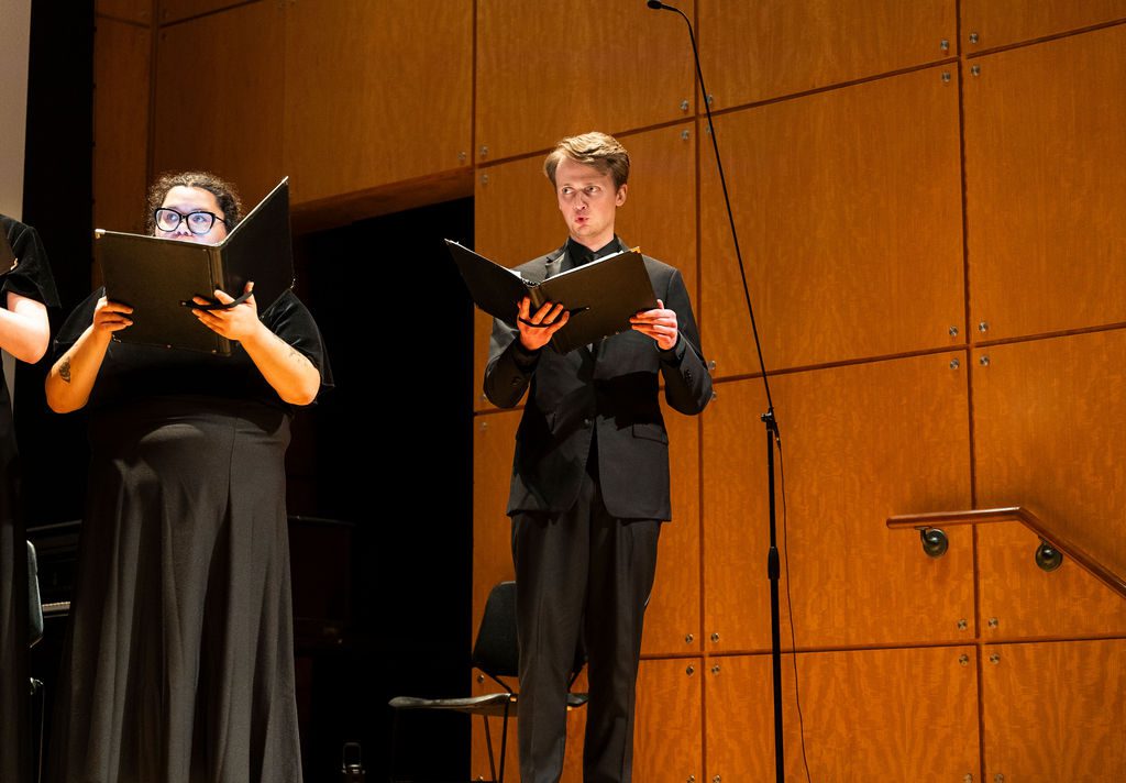 Students performing at the UNC Charlotte Jewish Center Performance