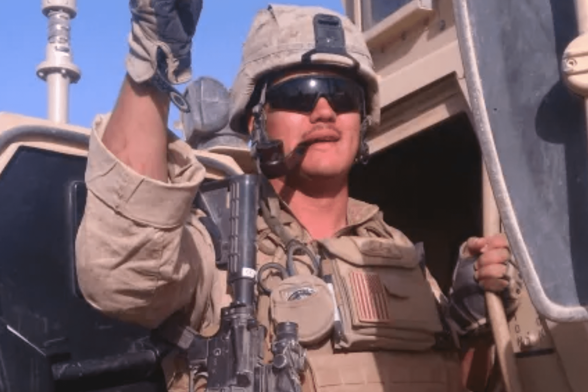 ChrisBrasel_then Chris Brasel in military uniform from his deployment in the 2010s