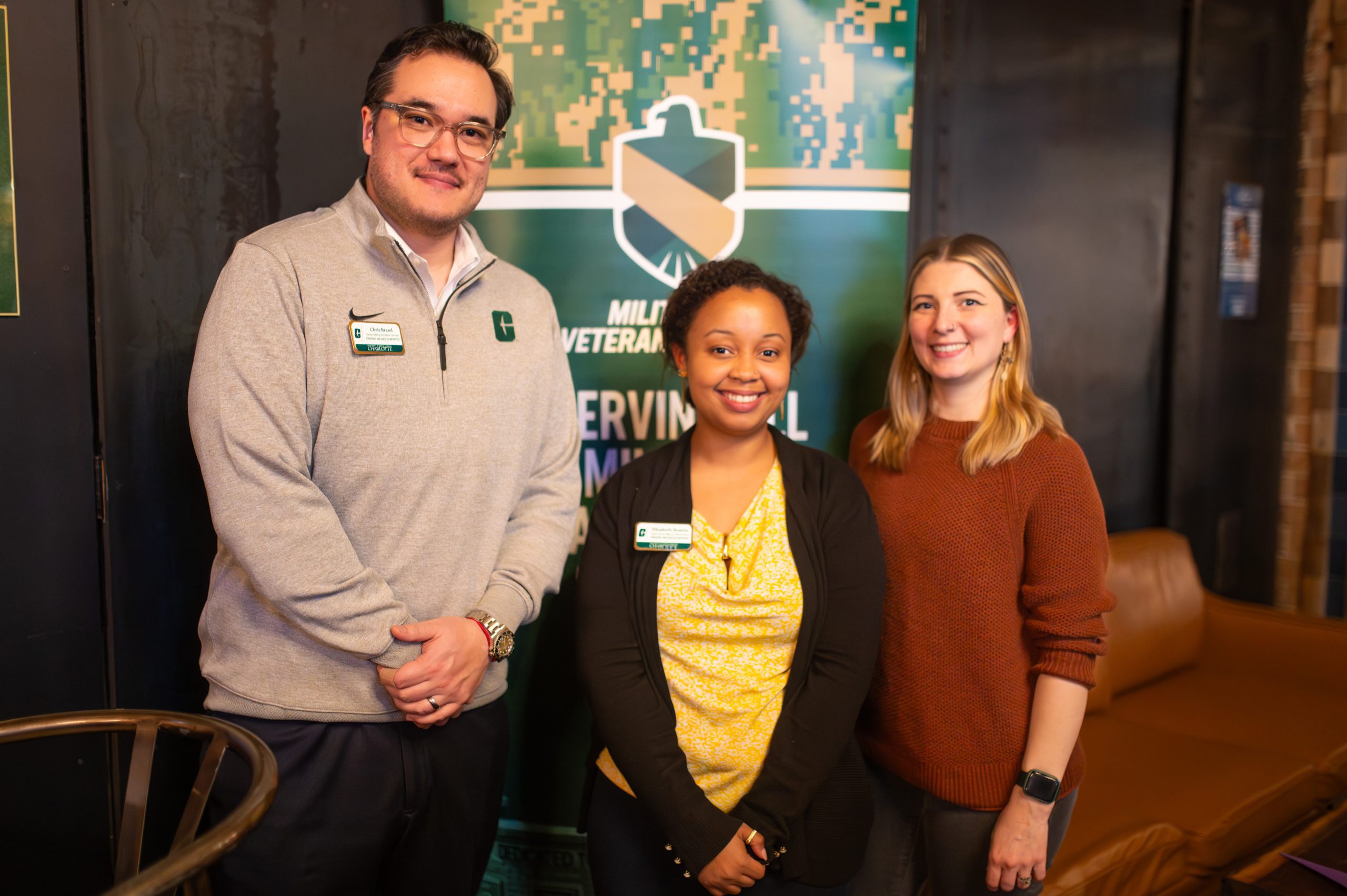 Chris Brasel, Elizabeth Beattie and Kat Denson at VOWS event