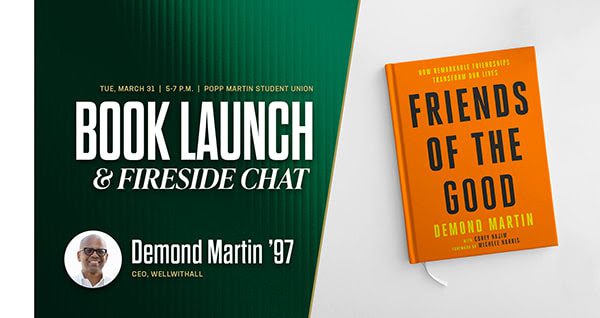 Friends for the Good book launch graphic
