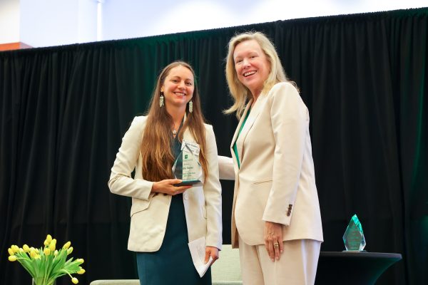 Katie Tomer and Chancellor Gaber