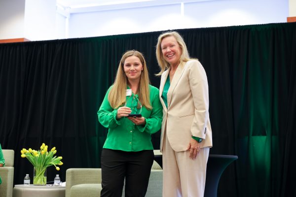 Anna Parks and Chancellor Gaber