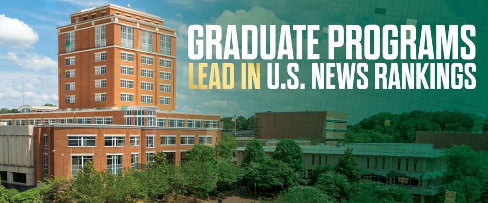 Promotional graphic for U.S. News Rankings fro Graduate Programs.