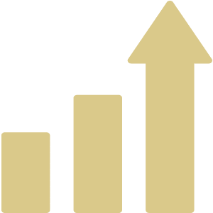 Three vertical bars that progressively get taller.